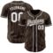 Custom Brown White Pinstripe Gray Authentic Baseball Jersey