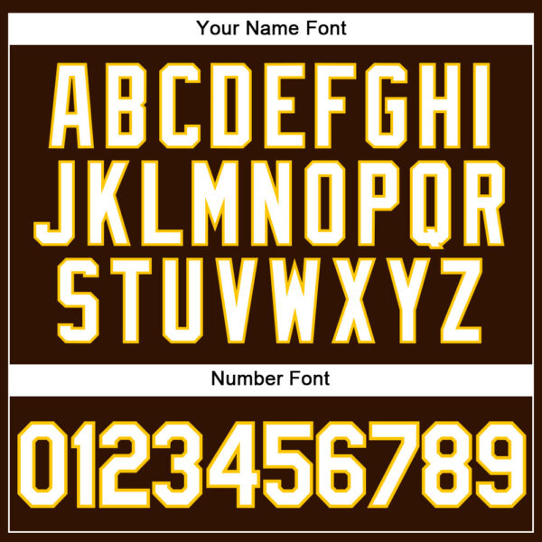 Custom Brown White Pinstripe Yellow Authentic Baseball Jersey