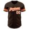 Custom Brown White-Orange Authentic Baseball Jersey