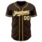 Custom Brown Cream-Old Gold Authentic Baseball Jersey