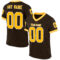 Brown0174_e0d3e5f0-ab70-4ee2-8a73-44827746e756 Custom Brown Gold-White Mesh Authentic Throwback Football Jersey