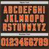 Custom Brown Orange-White Mesh Authentic Throwback Football Jersey