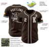 Custom Brown White Authentic Baseball Jersey
