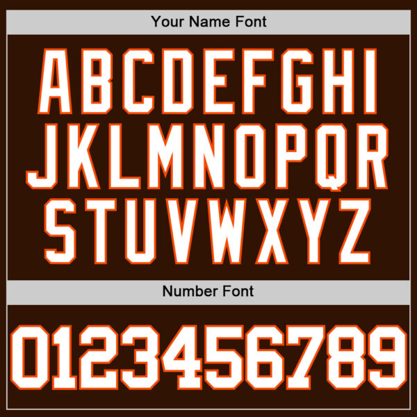 Custom Brown White-Orange Authentic Basketball Jersey