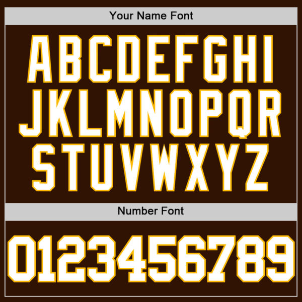 Custom Brown White-Gold Authentic Basketball Jersey