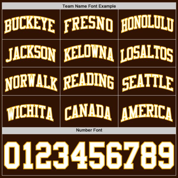 Custom Brown White-Gold Authentic Basketball Jersey