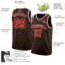 Custom Brown Red-White Authentic Basketball Jersey