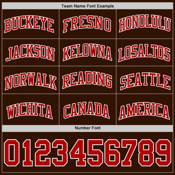 Custom Brown Red-White Authentic Basketball Jersey