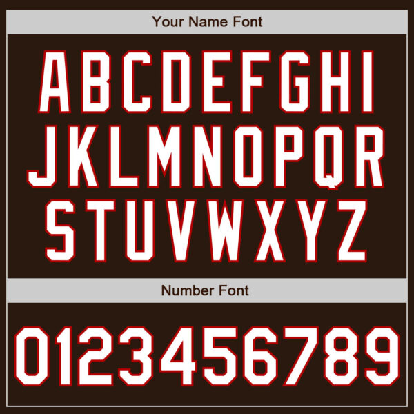 Custom Brown White-Red Authentic Baseball Jersey