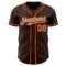 Custom Brown Orange-Gray Authentic Baseball Jersey