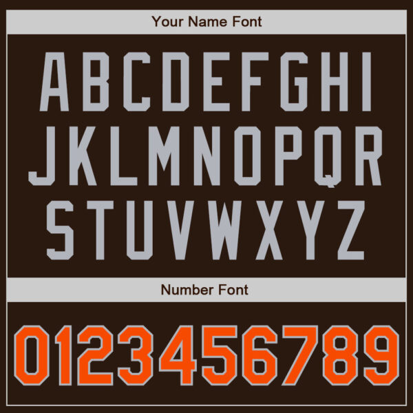 Custom Brown Orange-Gray Authentic Baseball Jersey