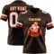 Brown0212-1 Custom Brown White-Orange Authentic Football Jersey