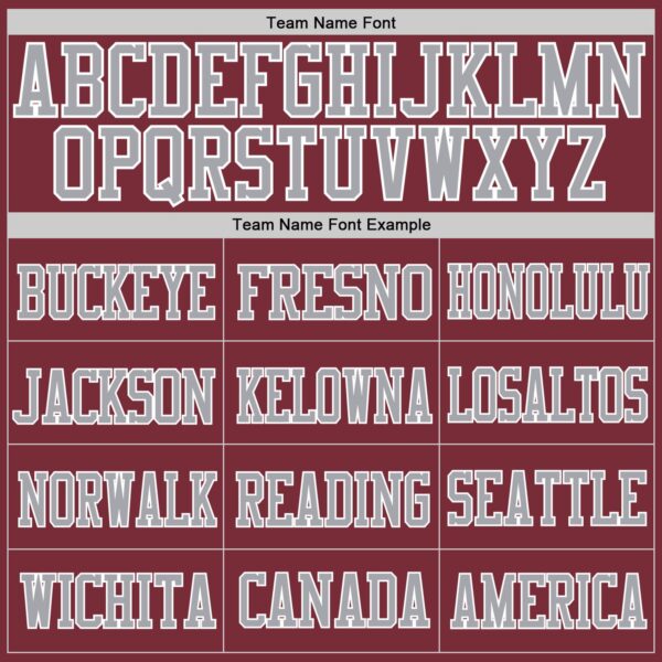 Custom Burgundy Gray-White Mesh Authentic Football Jersey