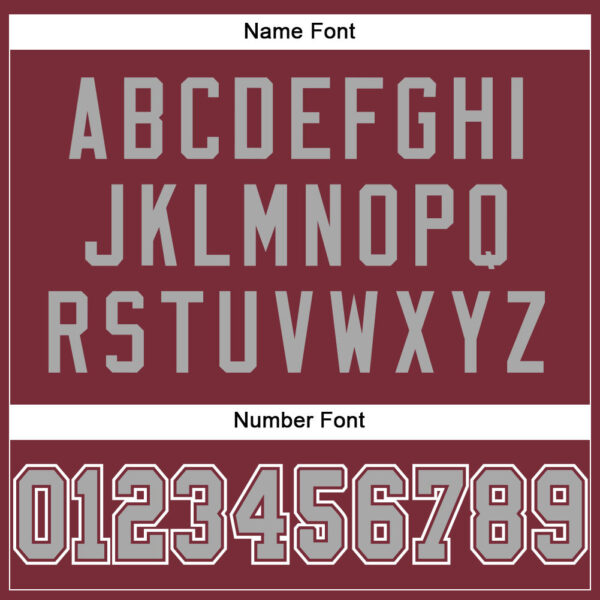 Custom Burgundy Gray-White Mesh Authentic Football Jersey
