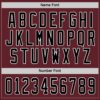 Custom Burgundy Black-White Hockey Jersey