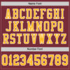 Custom Burgundy Gold-White Mesh Authentic Football Jersey
