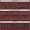 Custom Stitched Burgundy Black-Cream Football Pullover Sweatshirt Hoodie