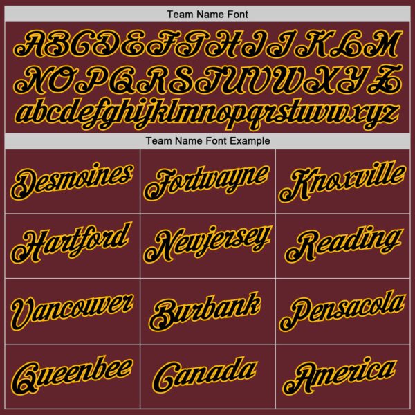 Custom Burgundy Black-Gold Performance T-Shirt