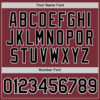 Custom Burgundy Black-White Authentic Baseball Jersey