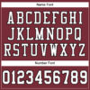 Custom Burgundy White-Black Mesh Authentic Football Jersey