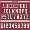 Custom Burgundy White Mesh Authentic Football Jersey