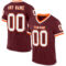 Burgundy0137 Custom Burgundy White-Orange Mesh Authentic Throwback Football Jersey