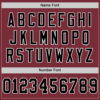 Custom Burgundy Black-White Mesh Authentic Throwback Football Jersey