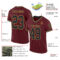 Burgundy0142-1 Custom Burgundy Black-Old Gold Mesh Authentic Throwback Football Jersey