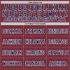 Custom Burgundy Navy-White Mesh Authentic Throwback Football Jersey