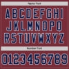 Custom Burgundy Navy-White Mesh Authentic Throwback Football Jersey