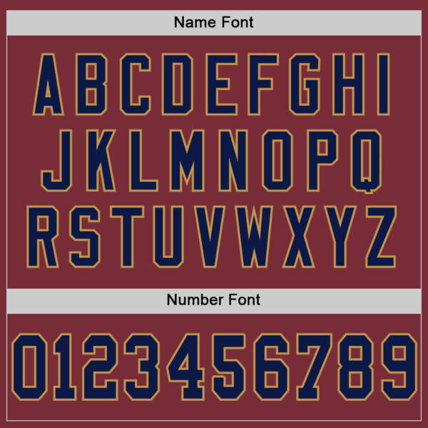 Custom Burgundy Navy-Old Gold Mesh Authentic Throwback Football Jersey