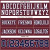 Custom Burgundy Navy-White Authentic Football Jersey