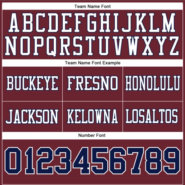 Custom Burgundy Navy-White Authentic Football Jersey