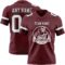 Burgundy0190-1 Custom Burgundy White-Black Authentic Football Jersey