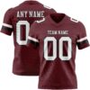 Burgundy0190 Custom Burgundy White-Black Authentic Football Jersey