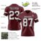 Burgundy0190-2 Custom Burgundy White-Black Authentic Football Jersey