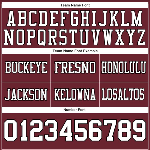 Custom Burgundy White-Black Authentic Football Jersey