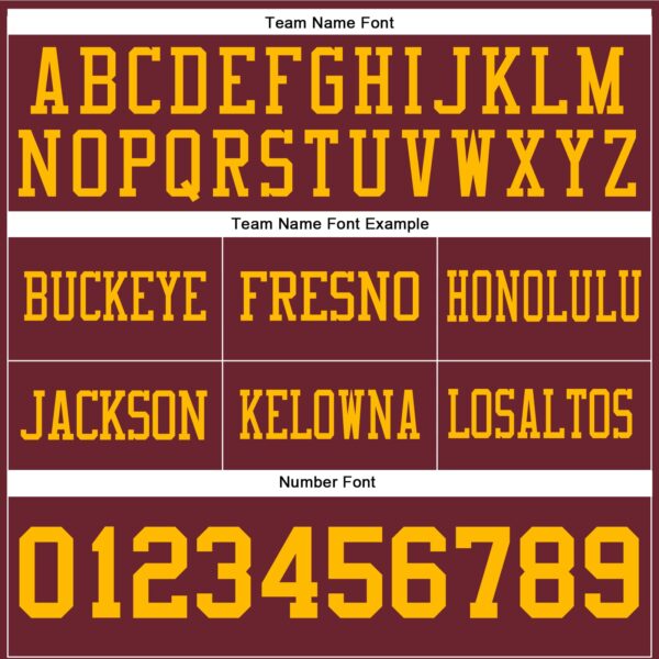 Custom Burgundy Gold Authentic Football Jersey