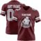 Burgundy0197-1 Custom Burgundy Gray-White Authentic Football Jersey