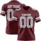 Burgundy0197 Custom Burgundy Gray-White Authentic Football Jersey