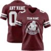 Burgundy0198-1 Custom Burgundy White-Gray Authentic Football Jersey