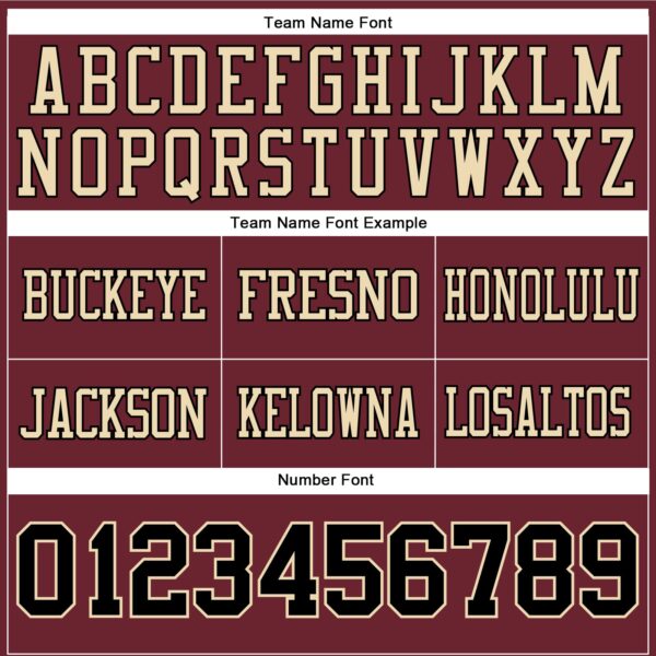 Custom Burgundy Black-Cream Authentic Football Jersey