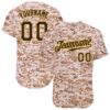 Custom Camo Black-Gold Authentic Salute To Service Baseball Jersey