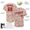 Custom Camo Red-Black Authentic Salute To Service Baseball Jersey