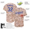Custom Camo Royal-Red Authentic Salute To Service Baseball Jersey