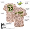 Custom Camo Green-Gold Authentic Salute To Service Baseball Jersey