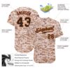 Custom Camo Black-Orange Authentic Salute To Service Baseball Jersey