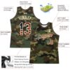 Custom Camo Vintage USA Flag-Cream Authentic Salute To Service Basketball Jersey