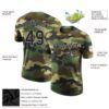 Custom Camo Black-Gray Performance Salute To Service T-Shirt