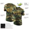 Custom Camo Old Gold-Black Performance Salute To Service T-Shirt